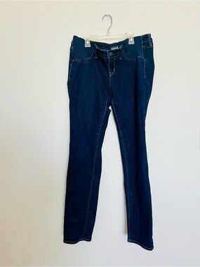 Old Navy Women's Maternity Skinny Jeans in Dark Blue Denim